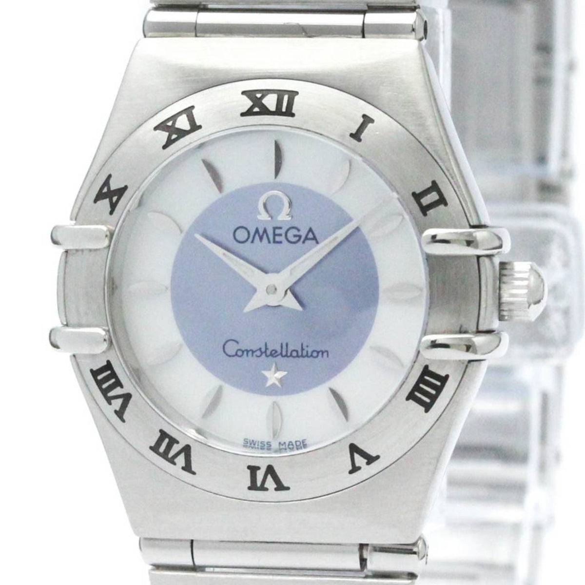 Pre-Owned Polished OMEGA Constellation MOP Dial Steel Quartz Ladies Watch 1562.84 BF571265