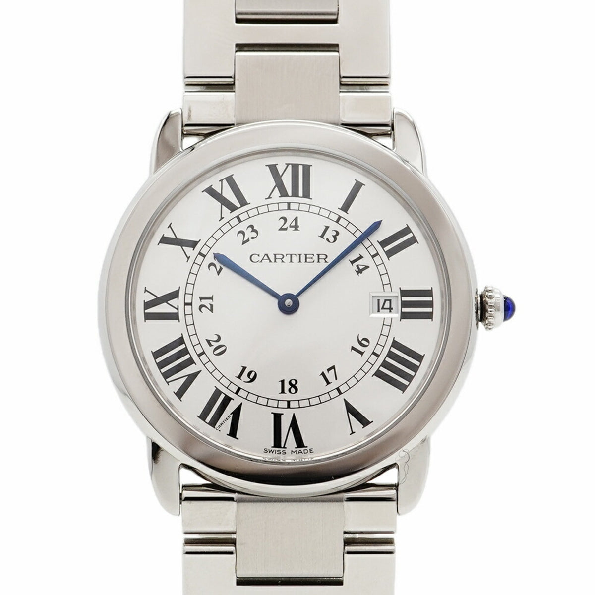 Pre-Owned Cartier Rondo Solo 2934 Silver Dial Men's Watch