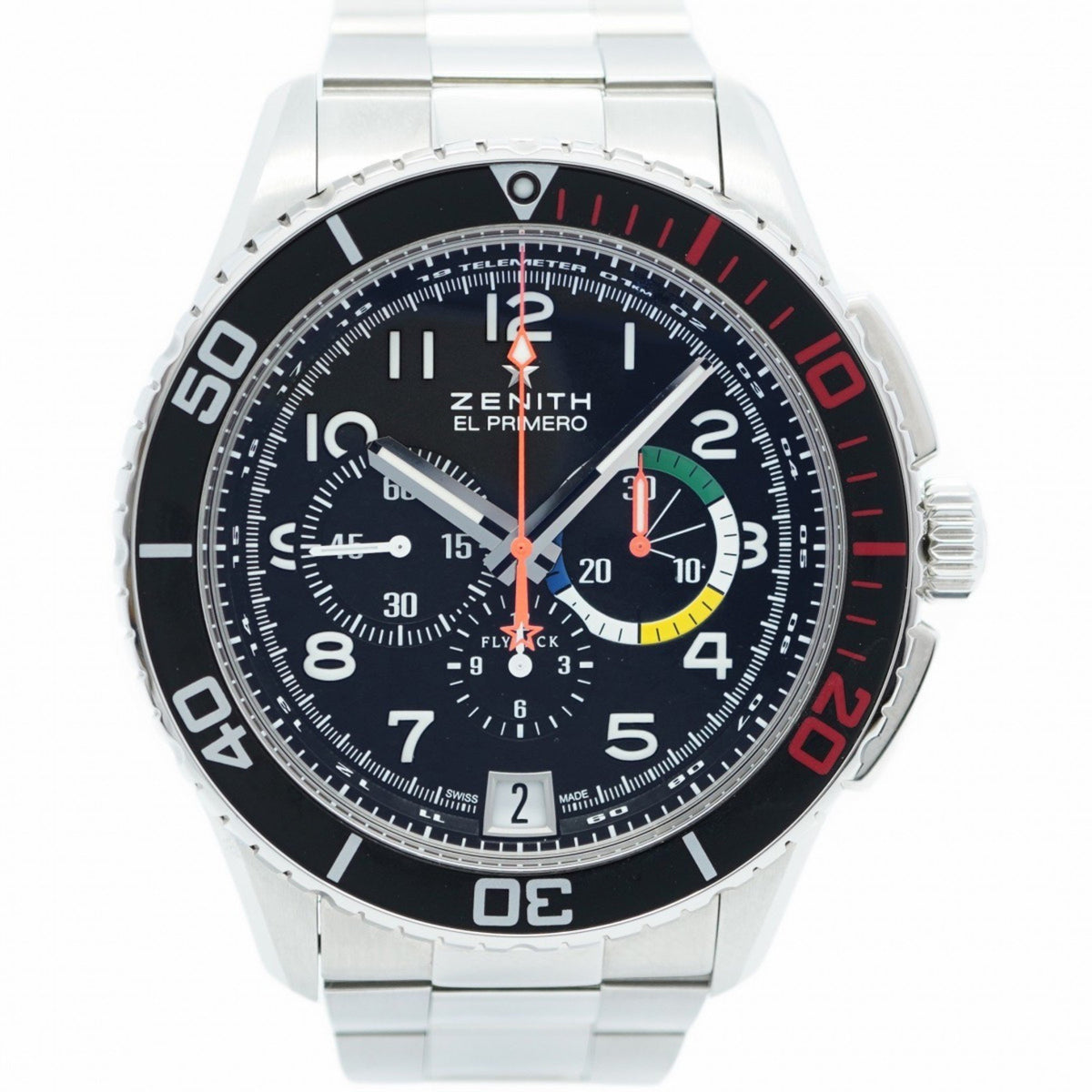 Pre-Owned Zenith El Primero 03.2061.405 Black Dial Men's Watch