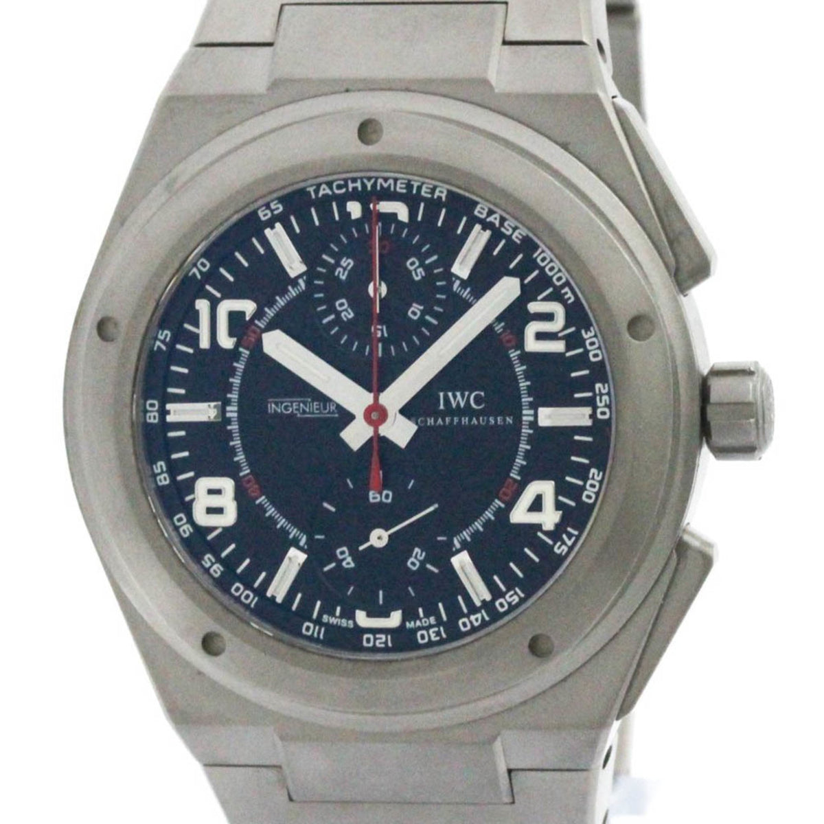 Montre IWC Ingenieur Chronographe AMG en titane poli pour homme, d'occasion, IW372503 BF580025 