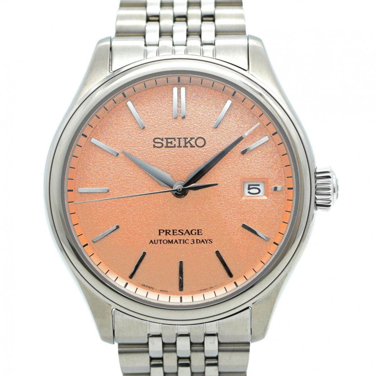 Pre-Owned Seiko Presage 6R55-00H0 Orange Dial Men's Watch