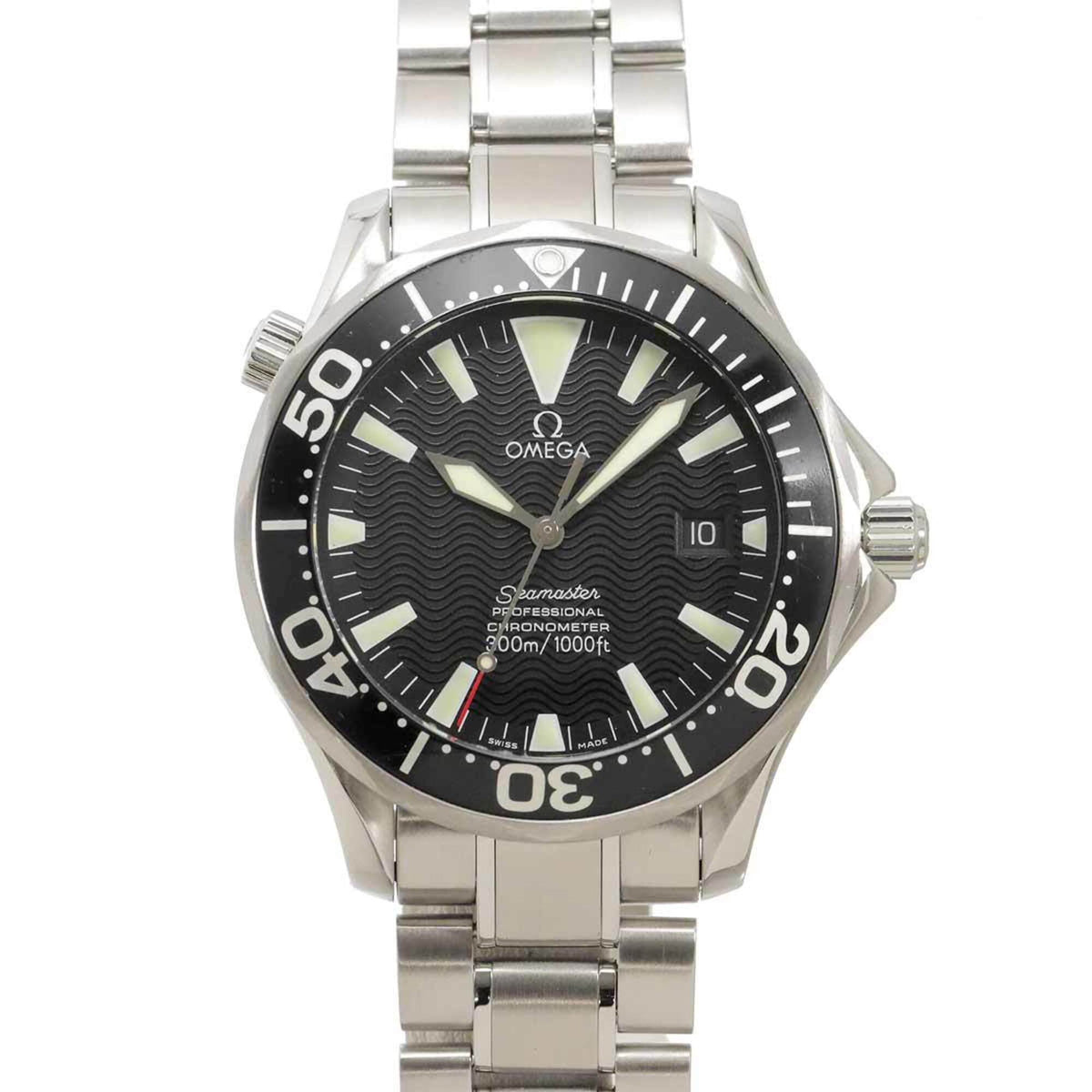 Pre-Owned Omega Seamaster Professional 300m 2254 50 Men's Watch, Date, Black, Automatic Movement