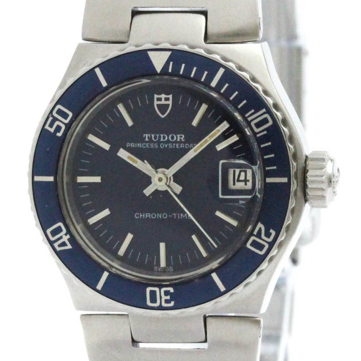 Montre automatique TUDOR Princess Oyster Date en acier poli d'occasion pour femme 9321/0 BF578344 