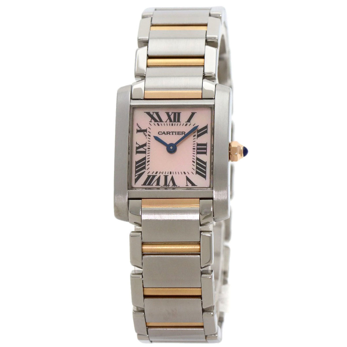 Pre-Owned Cartier W51027Q4 Tank Francaise SM Watch Stainless Steel SSxK18PG Ladies CARTIER