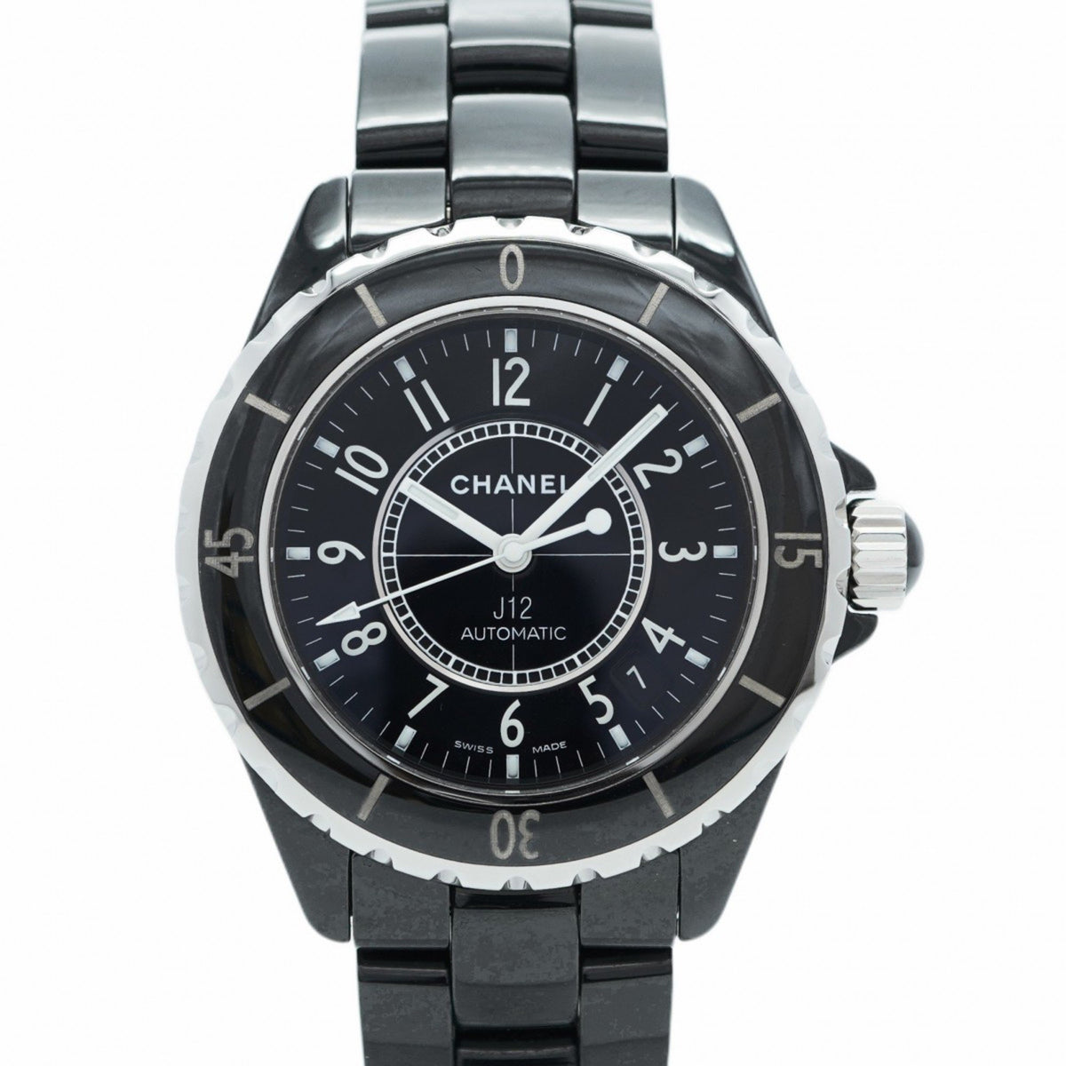 Pre-Owned Chanel J12 H0685 Black Dial Men's Watch