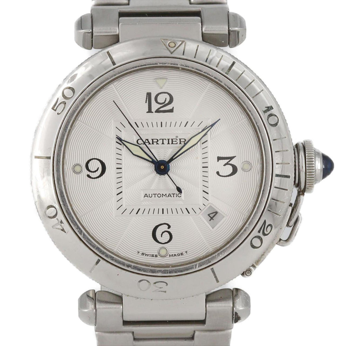 Pre-Owned Cartier Pasha W31031H3 Stainless Steel Automatic Watch