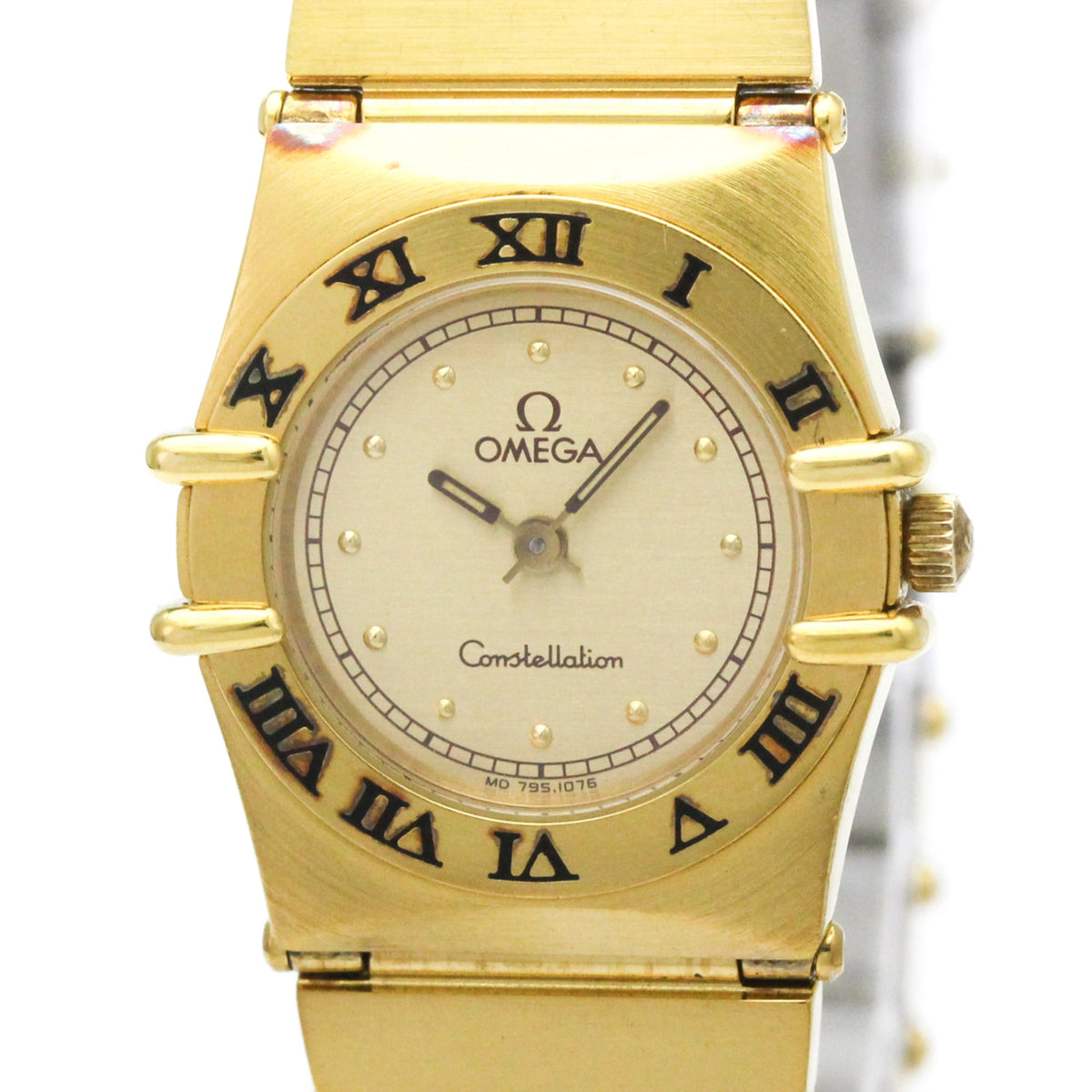 Pre-Owned OMEGA Constellation Gold Plated Quartz Ladies Watch 795.1076