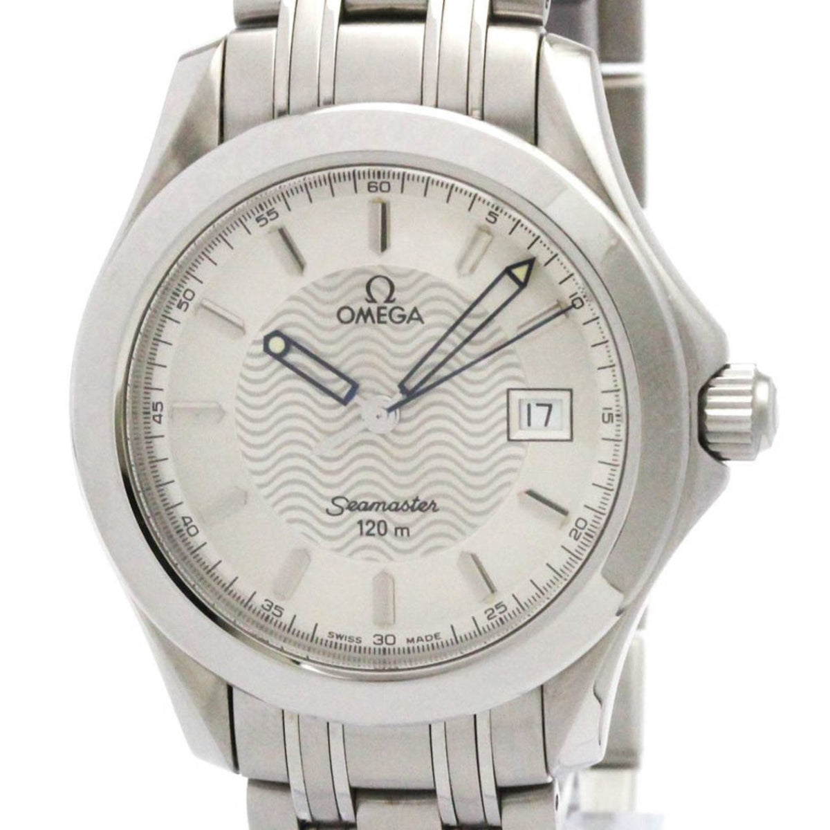 Pre-Owned OMEGA Seamaster 120M Stainless Steel Quartz Mens Watch 2511.31 Polished