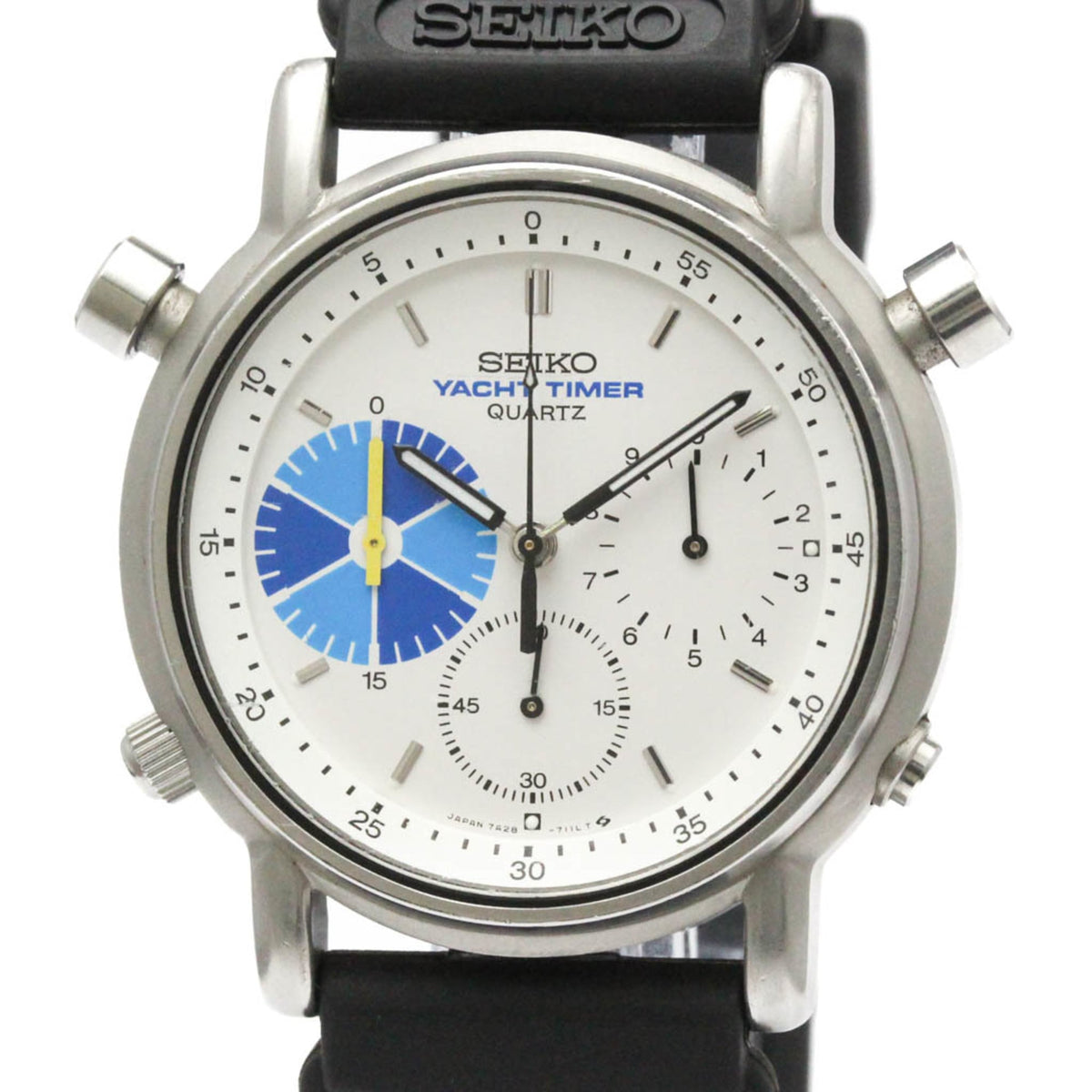 Pre-Owned SEIKO Stainless Steel Quartz Mens Watch 7A28-7090