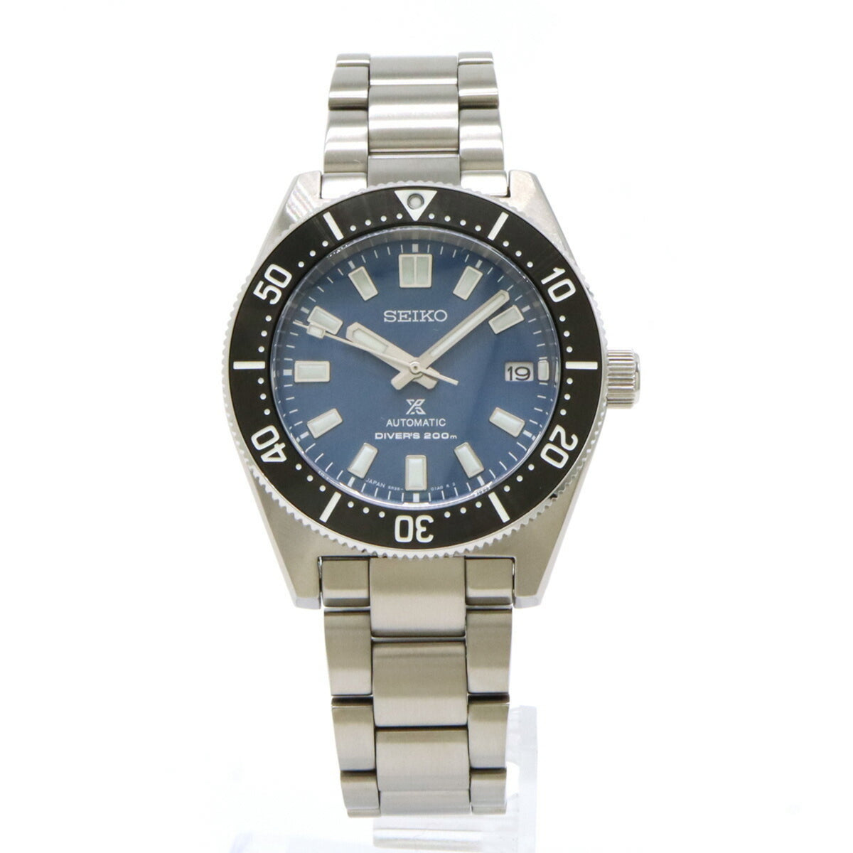 Gebrauchte SEIKO PROSPEX Diver Scuba Herren-Automatikuhr mit schwarzem Zifferblatt 6R35-01V0 SBDC165 