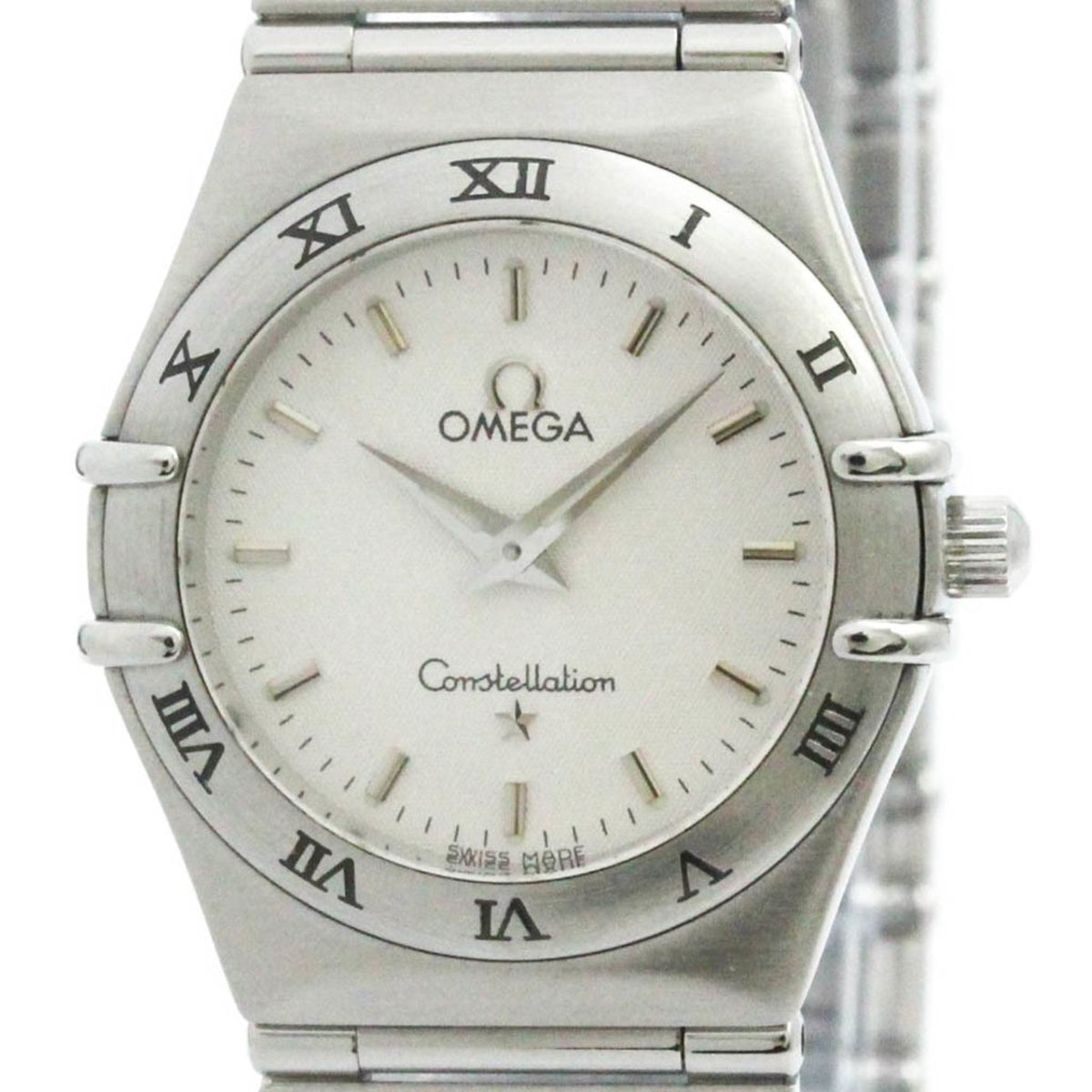 Gebrauchte polierte OMEGA Constellation Stahl-Quarz-Damenuhr 1572.30 BF576155 