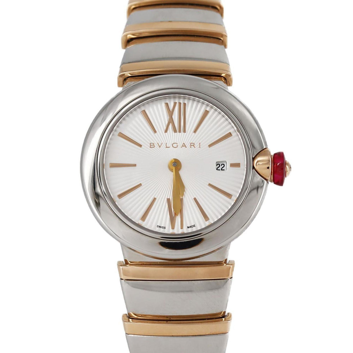 Pre-Owned Bvlgari Lucea PG Combi LUP28SG LU28C6SSPGD SSxPG Wristwatch Quartz