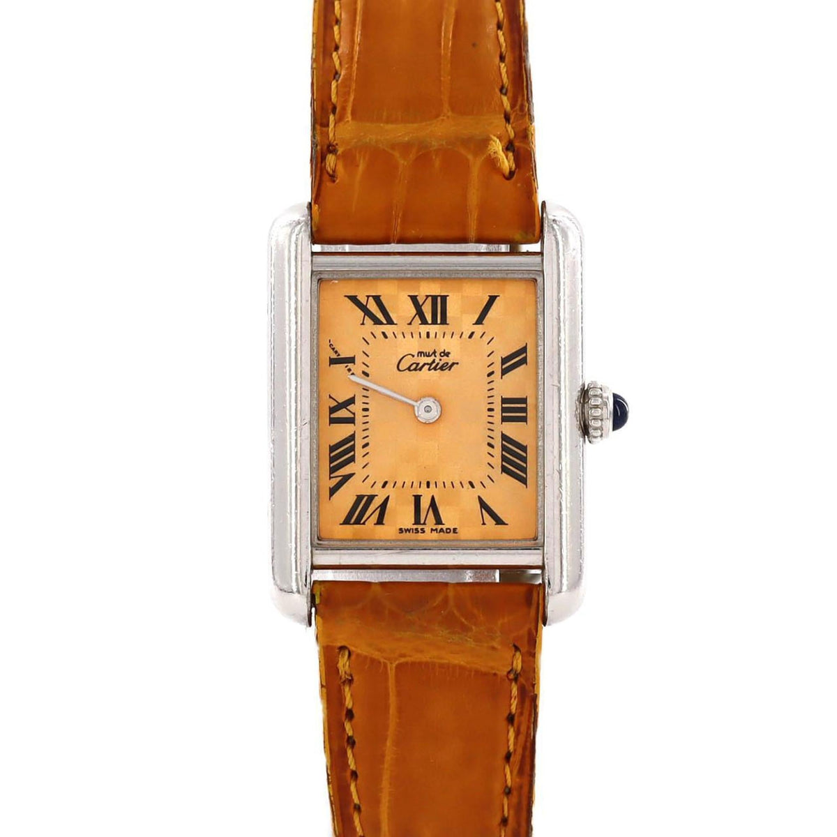 Pre-Owned Cartier Must Tank SM W1017654 Silver Quartz Watch