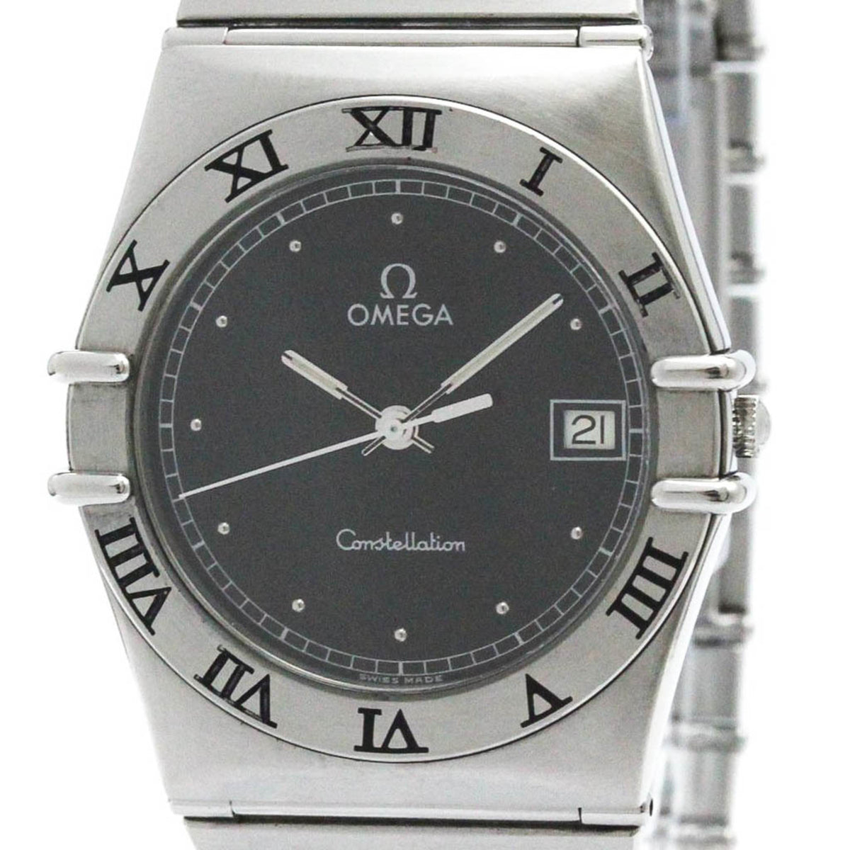 Pre-Owned Polished OMEGA Constellation Stainless Steel Quartz Mens Watch 396.1070 BF580542