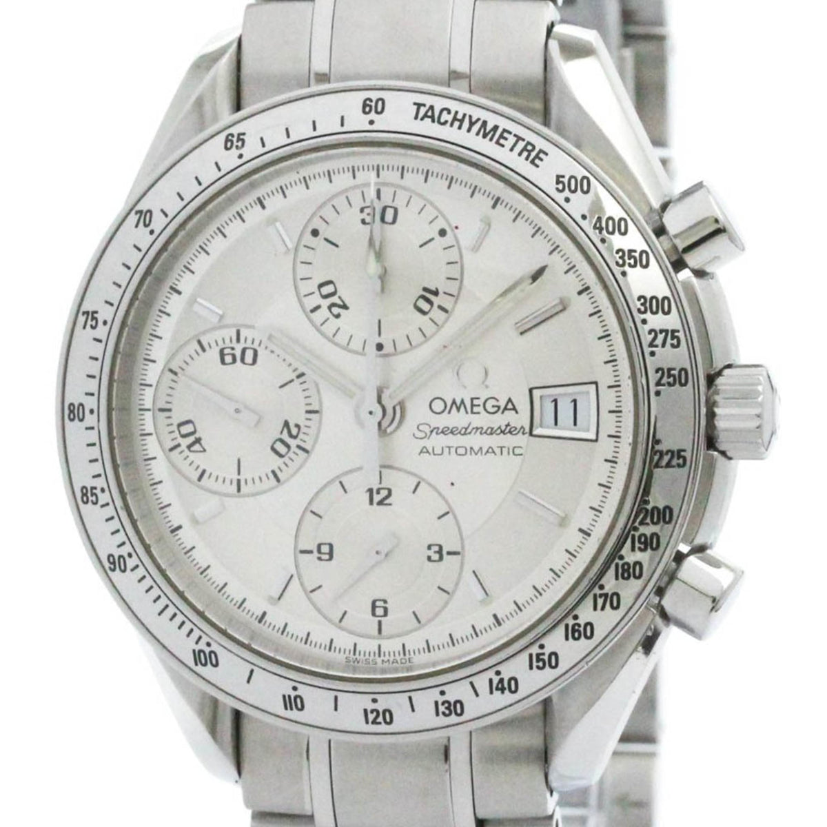 Pre-Owned Polished OMEGA Speedmaster Date Steel Automatic Mens Watch 3513.30 BF573275