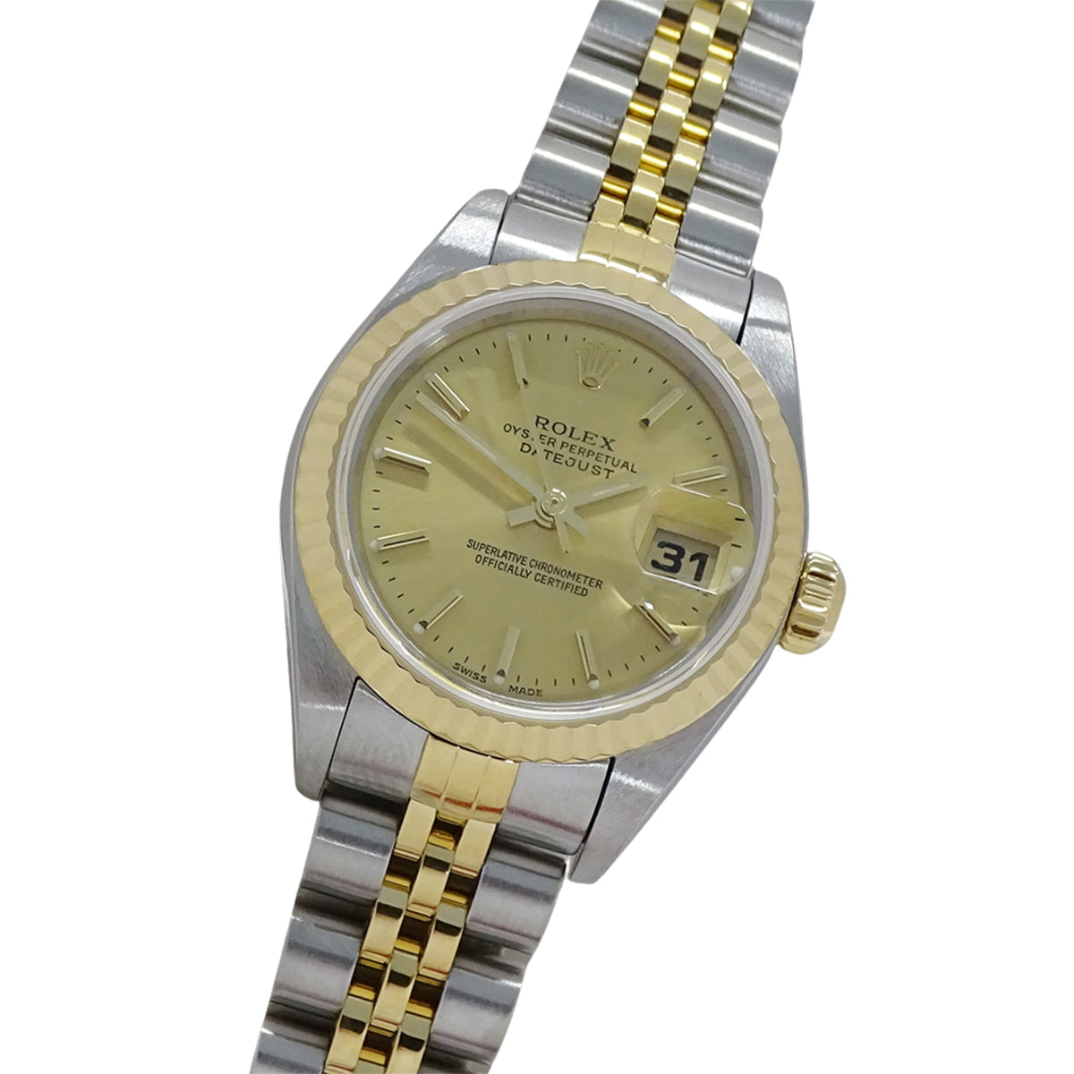 Pre-Owned Rolex Datejust 79173 K-serial Women's Watch, Automatic Movement, Stainless Steel (SS) and Gold (YG) Combination.