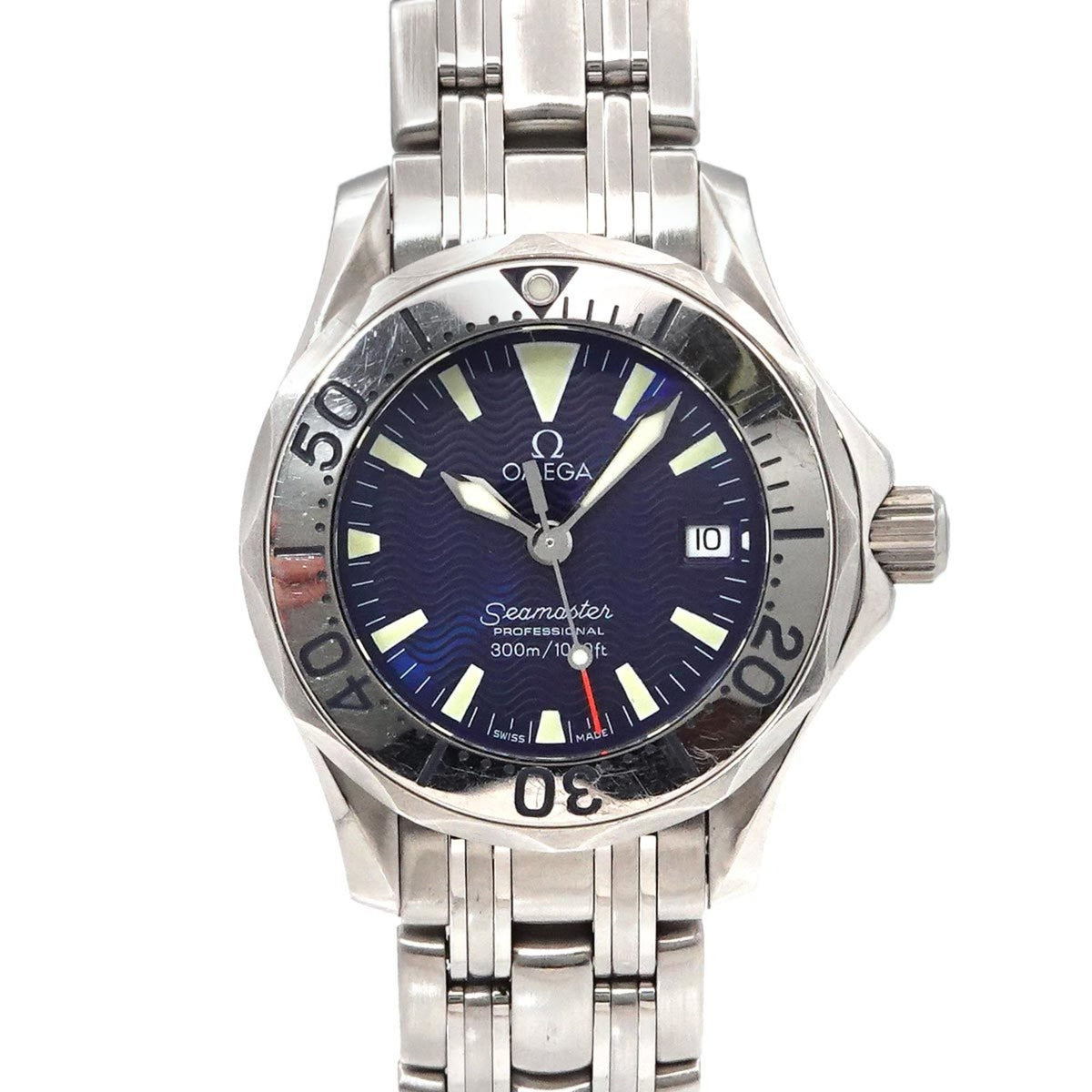 Pre-Owned OMEGA Seamaster Professional 2283 80 Ladies Watch Date Navy Quartz