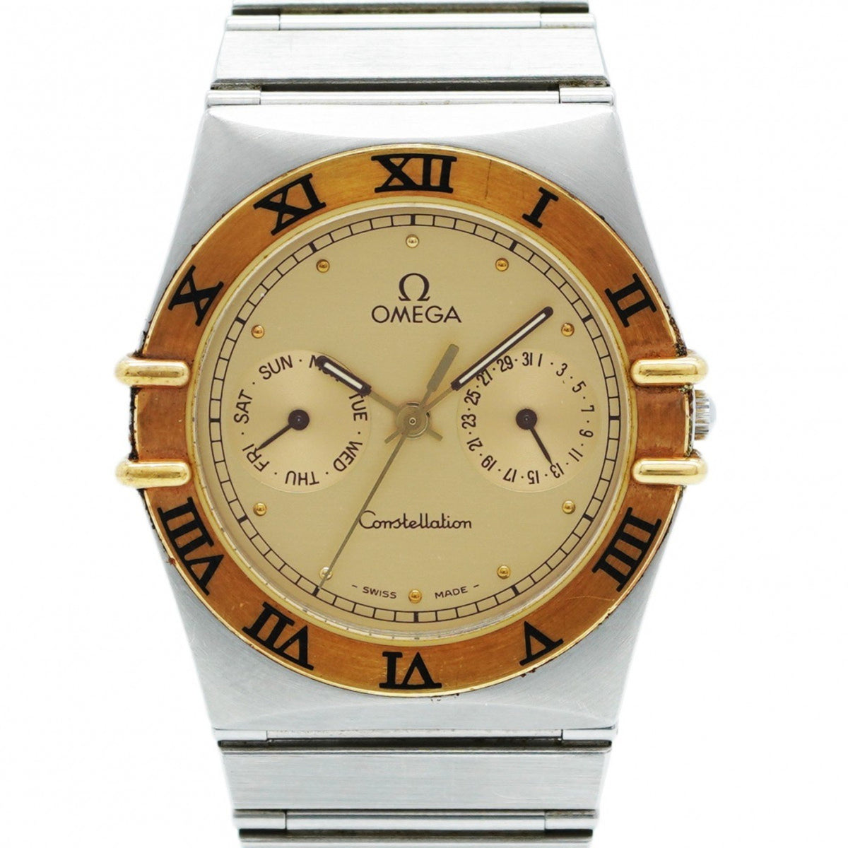 Pre-Owned Omega Constellation 1370.20.00 Gold Dial Watch Men's