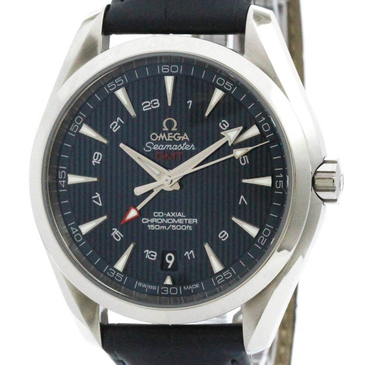 Pre-Owned OMEGA Seamaster Aqua Terra Co-Axial GMT Mens Watch 231.13.43.22.03.001 Polished