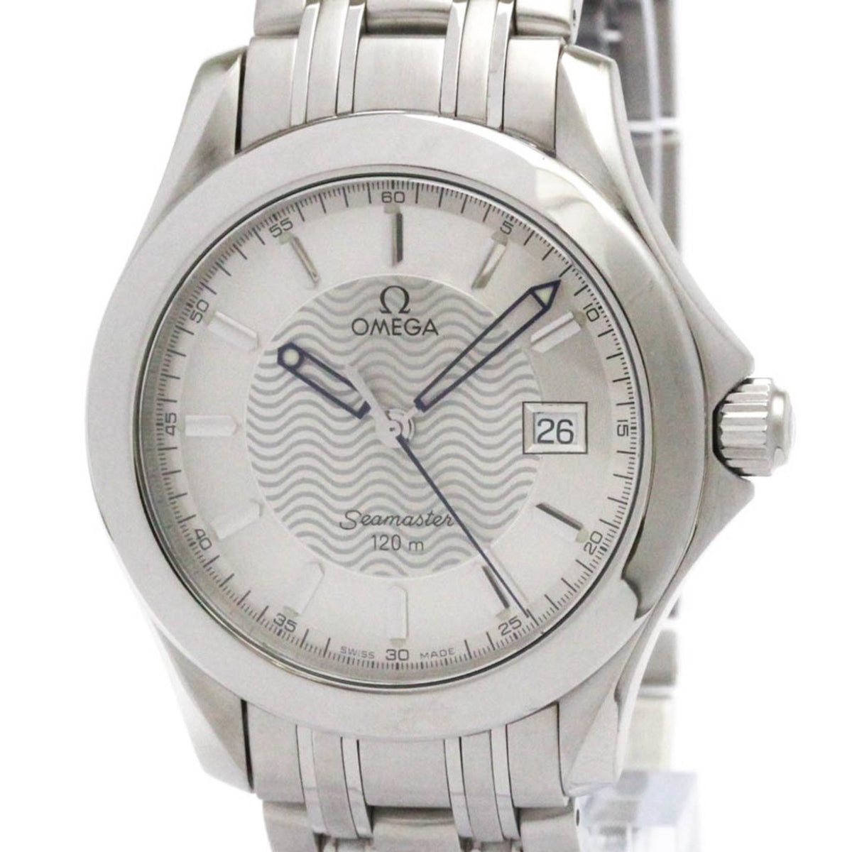 Pre-Owned OMEGA Seamaster 120M Stainless Steel Quartz Mens Watch 2511.31 Polished