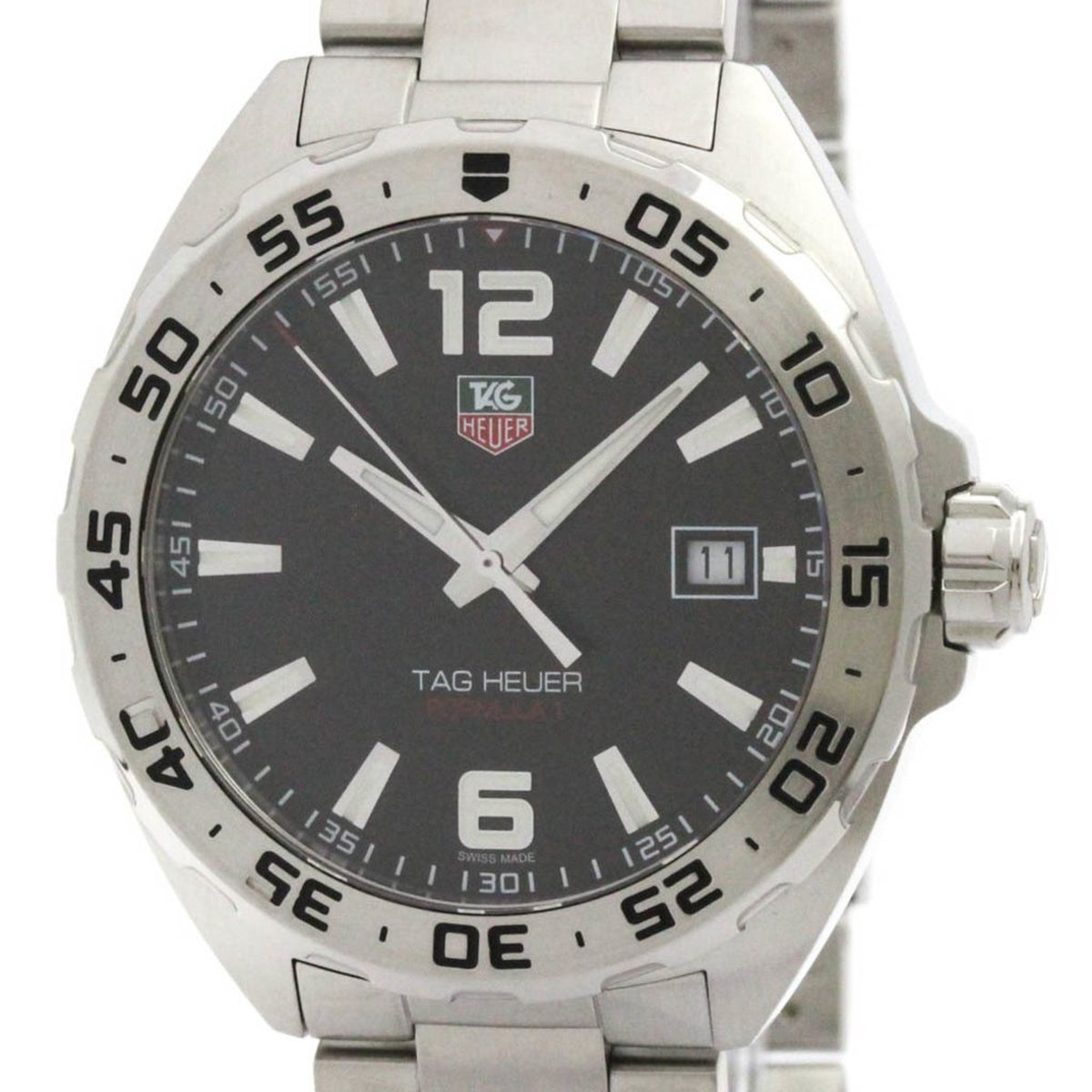 Pre-Owned TAG HEUER Formula 1 Stainless Steel Quartz Mens Watch WAZ1112 Polished