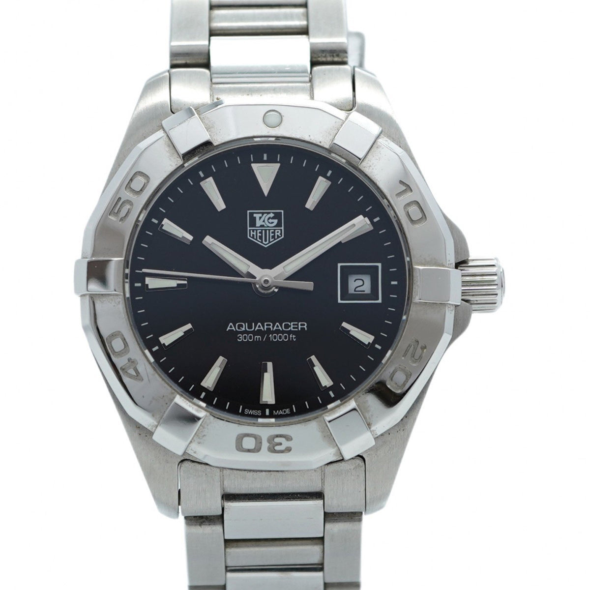 Pre-Owned TAG Heuer Aquaracer WAY1410 Black Dial Women's Watch