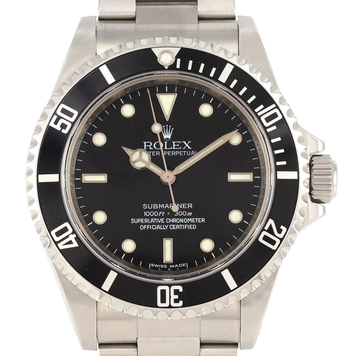 Pre-Owned Rolex Submariner No Date 14060M Stainless Steel Automatic Watch with Random Number