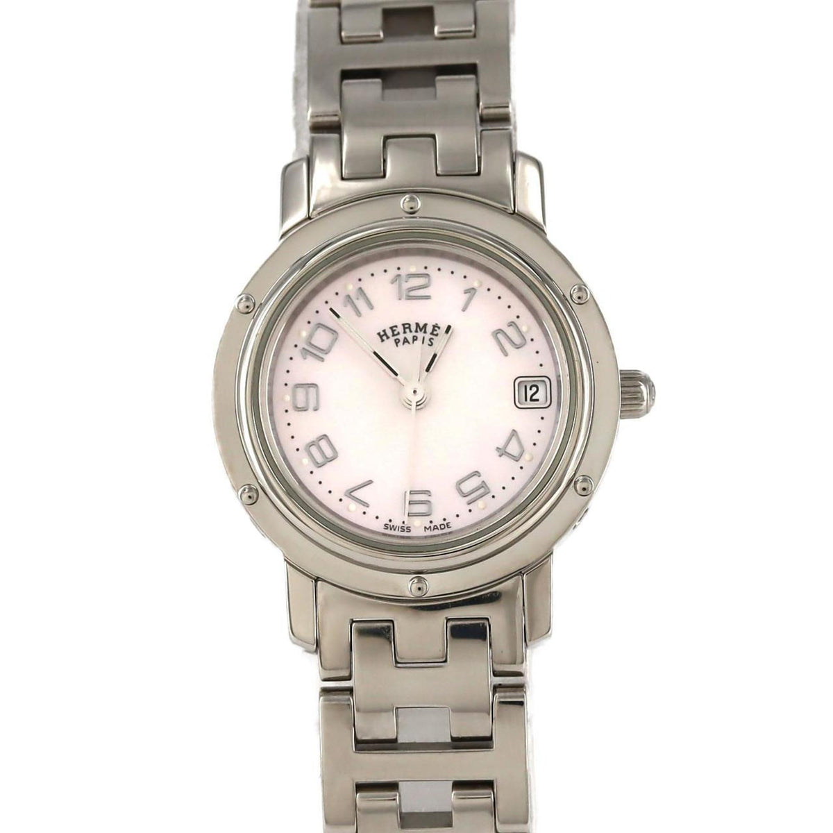 Pre-Owned Hermes Clipper Nacle CL4.210 SS Quartz Watch