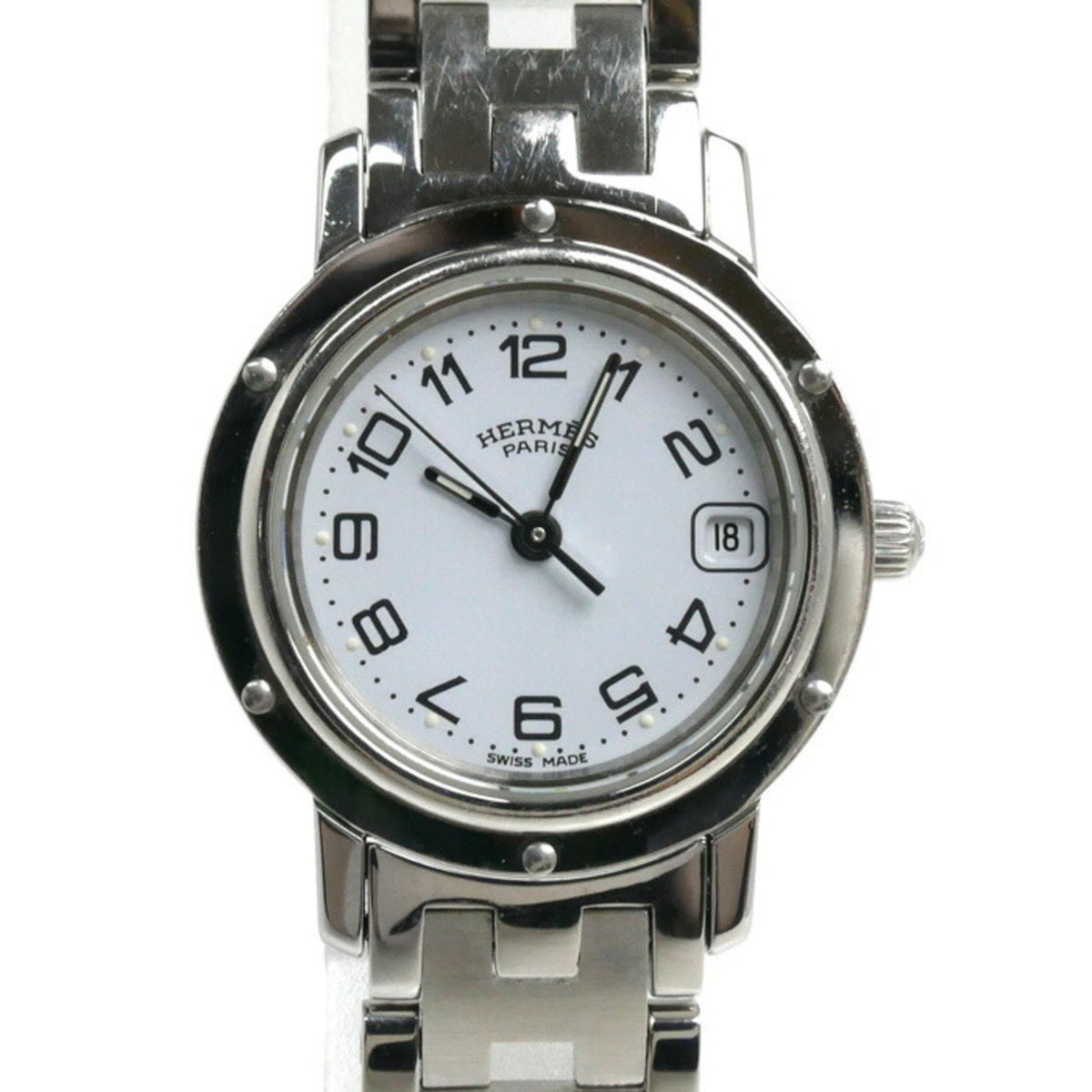 Pre-Owned HERMES Clipper watch, battery-operated, CL4.210, for women