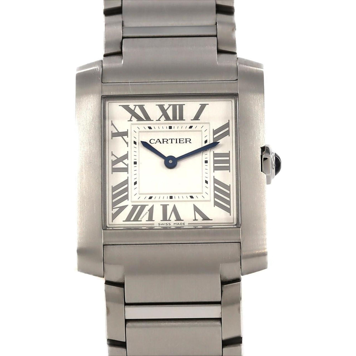 Gebrauchte Cartier Tank Francaise MM WSTA0074 SS Quarzuhr 