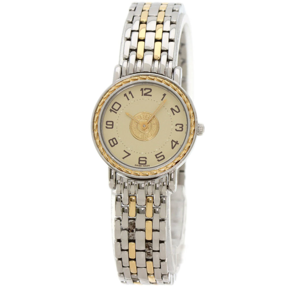 Pre-Owned Hermes SE4.220 Serie Watch Stainless Steel SSxGP Ladies HERMES