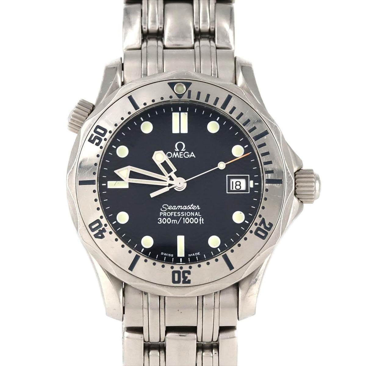 Pre-Owned Omega Seamaster Professional 2562.80 Stainless Steel Quartz Watch