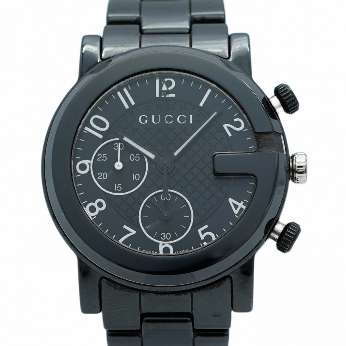 Pre-Owned Gucci G Chrono 101.3 Black Dial Men's Watch