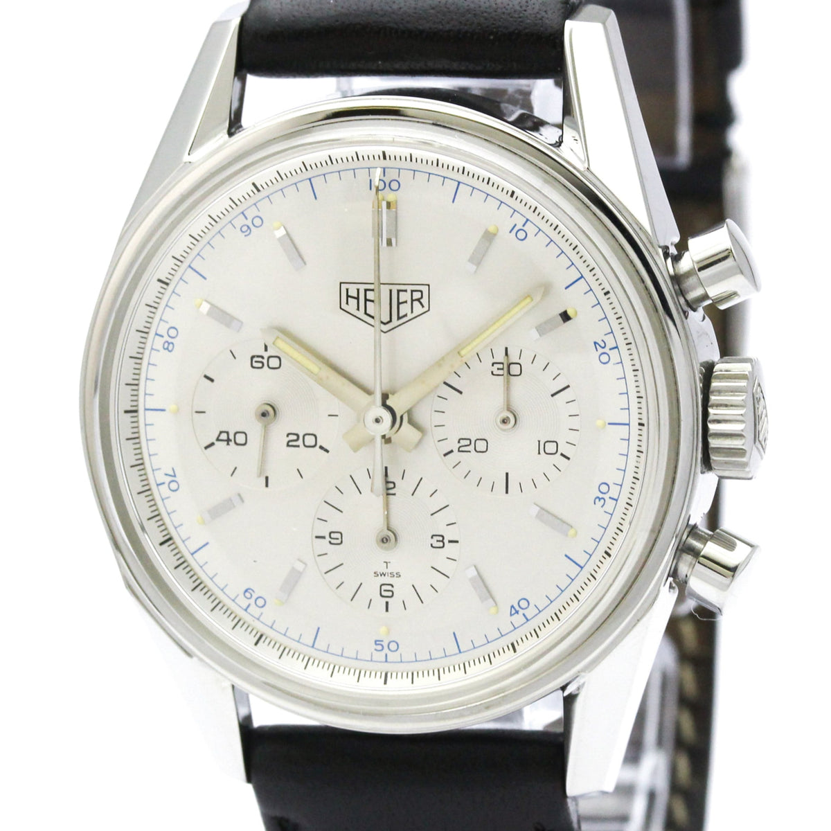 Pre-Owned TAG HEUER Carrera Re-Edition Chronograph Manual Watch CS3110 Polished