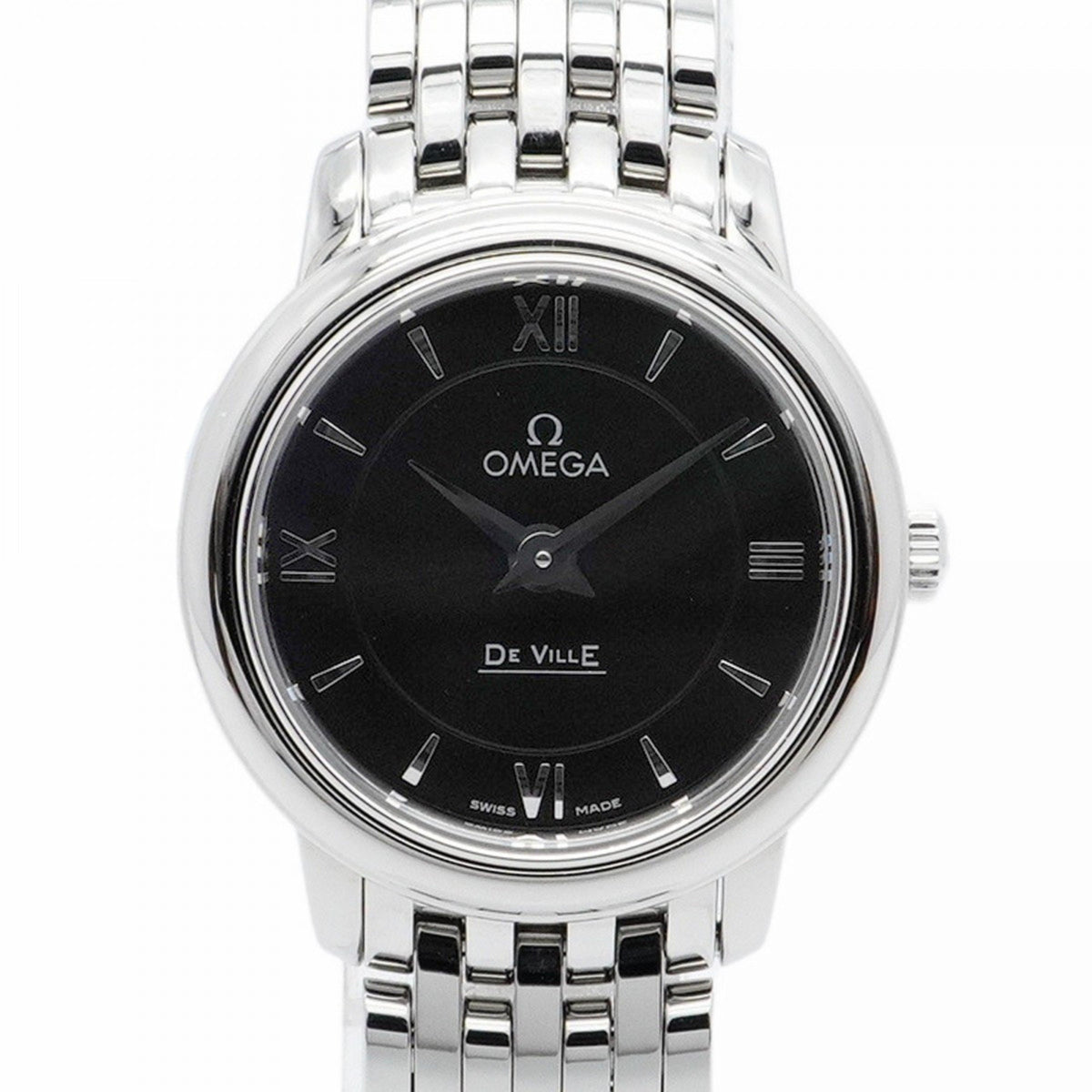 Pre-Owned Omega De Ville 424.10.24.60.01.001 Black Dial Men's Watch