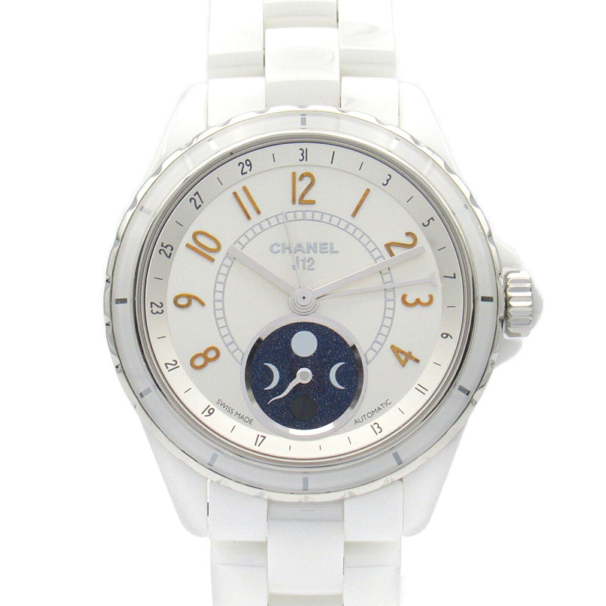 Montre CHANEL J12 Firth de Lune d'occasion, céramique, homme, argent, H3404 