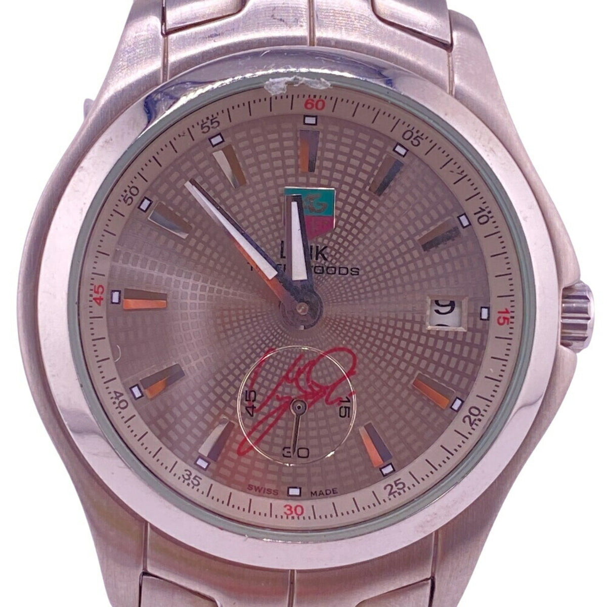 Gebrauchte TAG HEUER WJF2113 Tiger Woods Uhr Analog Digital Silber Herren 