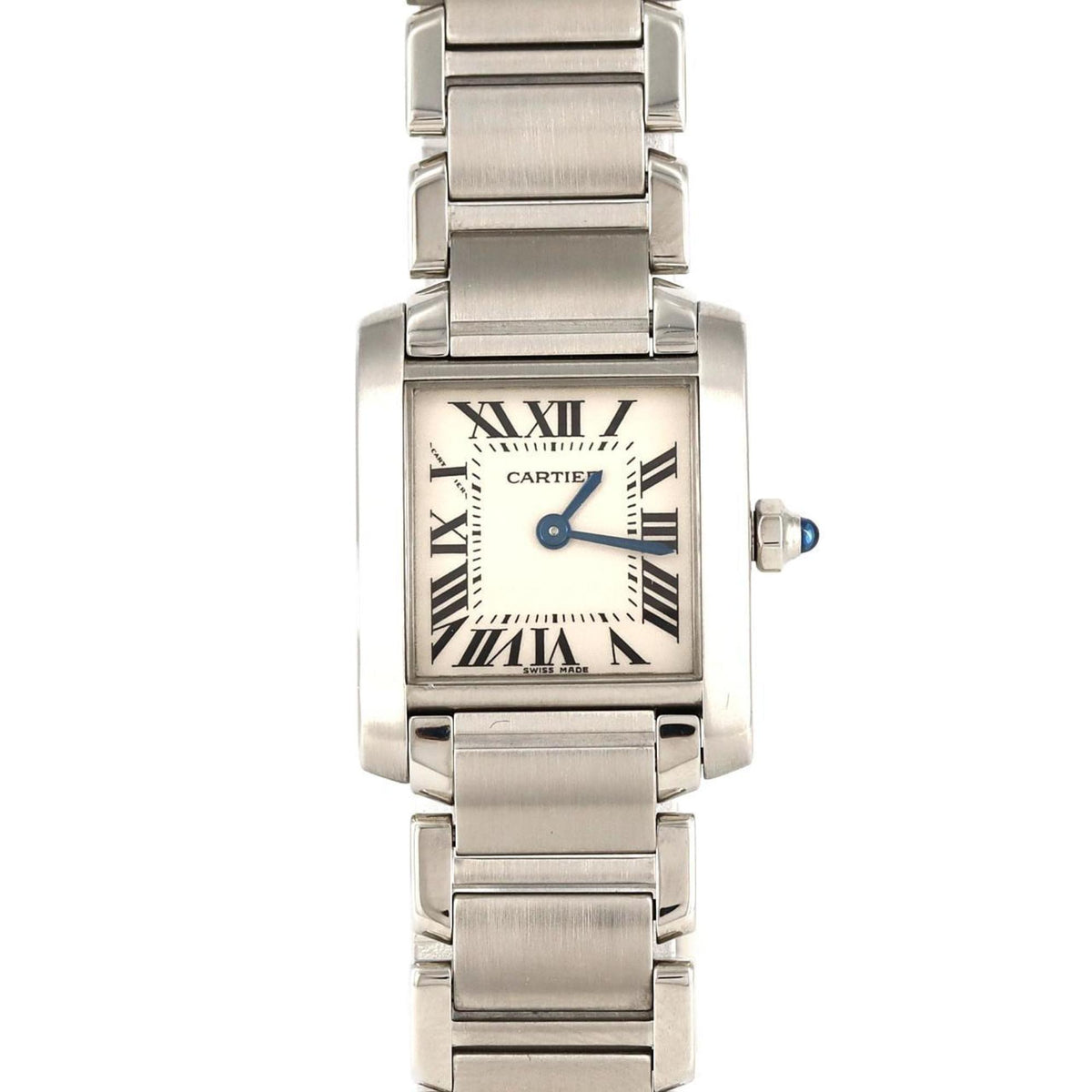 Montre-bracelet à quartz Cartier Tank Francaise SM W51008Q3 SS d'occasion 