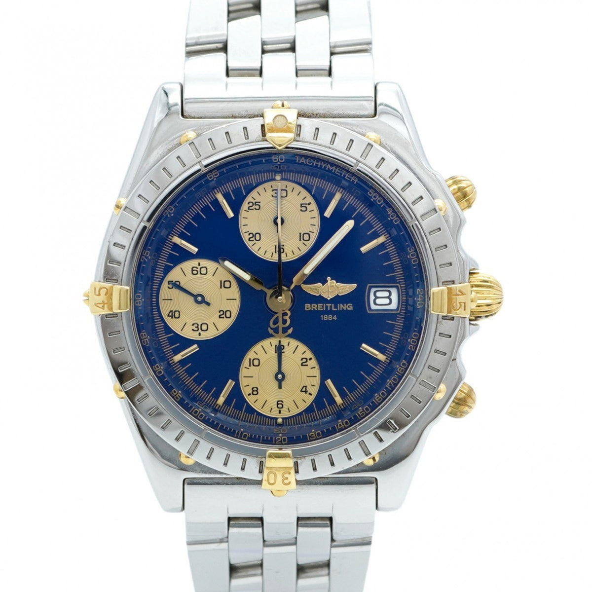 Pre-Owned Breitling Chronomat Bicolor B13050.1 Blue Dial Men's Watch