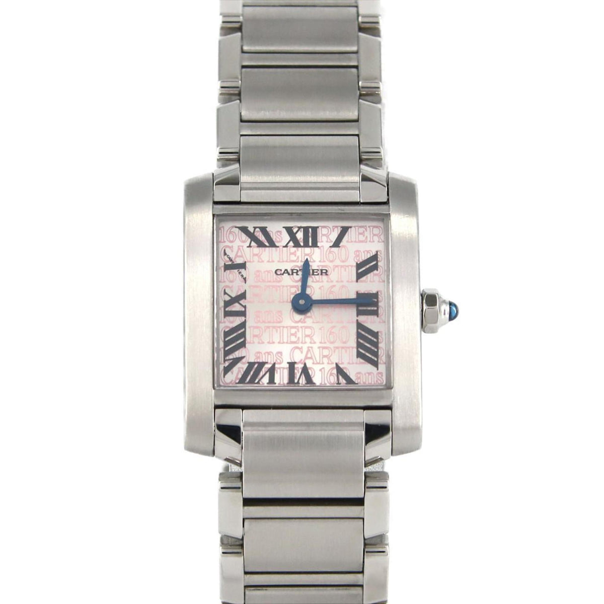 Montre-bracelet à quartz Cartier Tank Francaise SM 160e anniversaire W51035Q3 SS d'occasion 