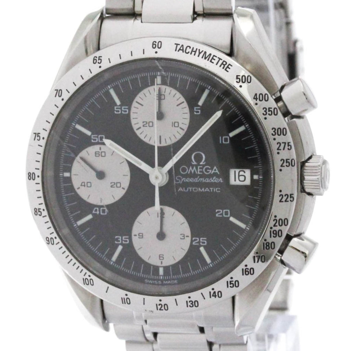 Pre-Owned OMEGA Speedmaster Date Steel Automatic Mens Watch 3511.50 Polished