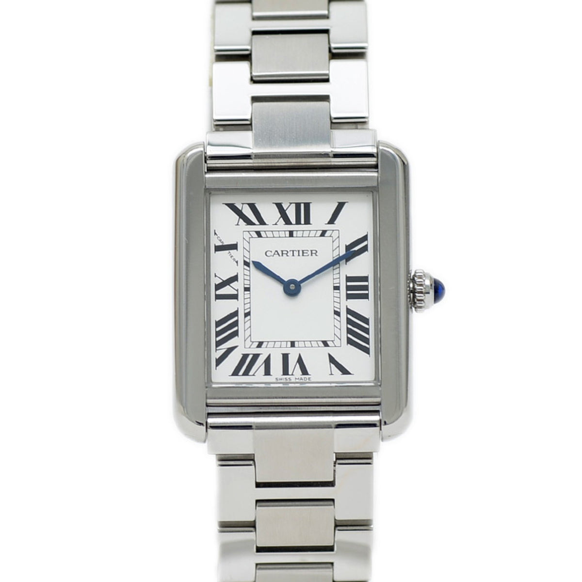 Pre-Owned Cartier Tank Solo SM Women's Silver Dial Quartz Watch W5200013