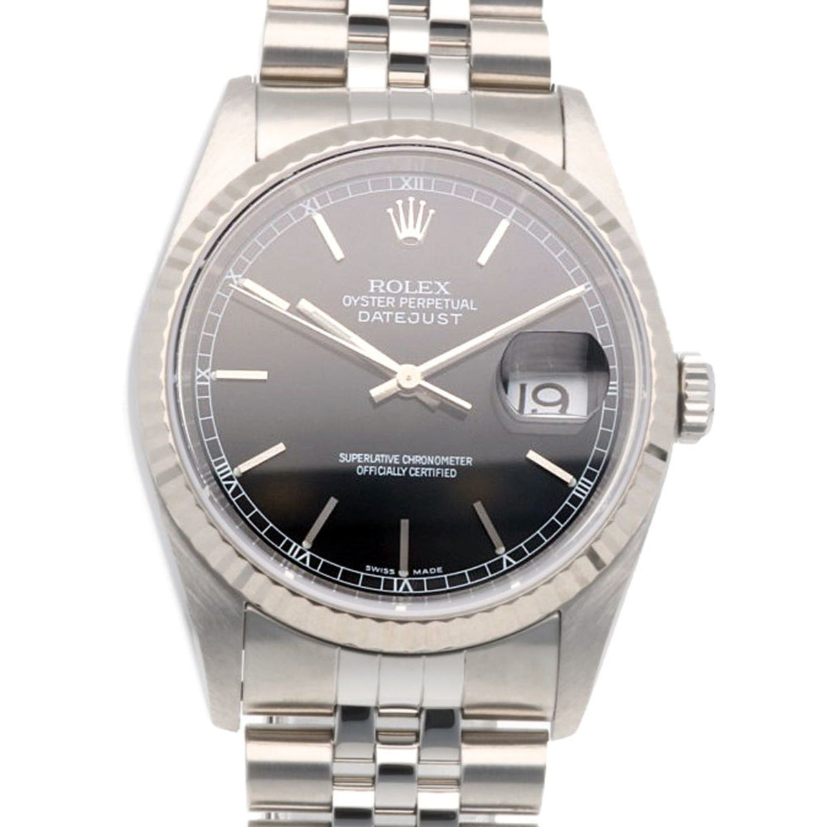 Pre-Owned Rolex Datejust Oyster Perpetual Watch, Stainless Steel 16234, Automatic, Men's, ROLEX F-Serial, 2003-2004 Model