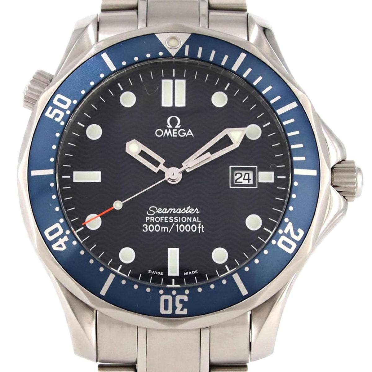 Pre-Owned Omega Seamaster Professional 2541.80 Stainless Steel Quartz Watch