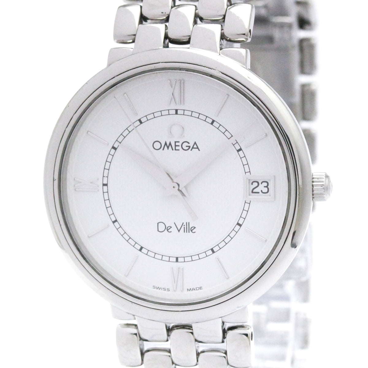 Pre-Owned OMEGA De Ville Prestige Steel Quartz Mens Watch 7514.31 Poli2hed