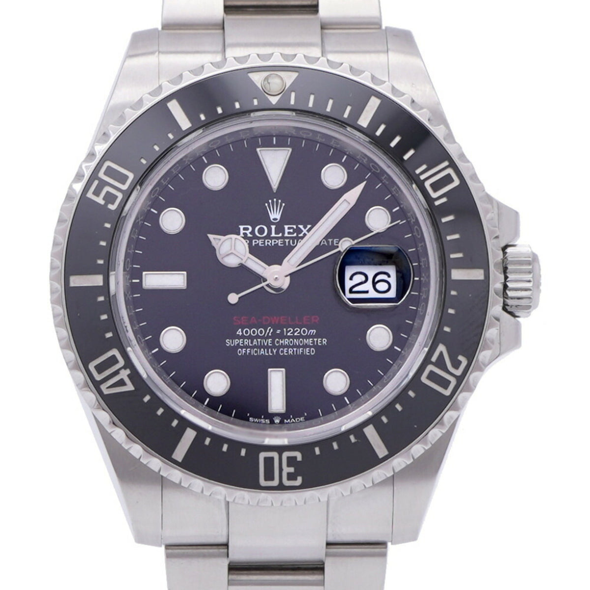 Pre-Owned Rolex Sea-Dweller 126600 Automatic Watch Stainless Steel Black Dial 1448ROLEX Men's