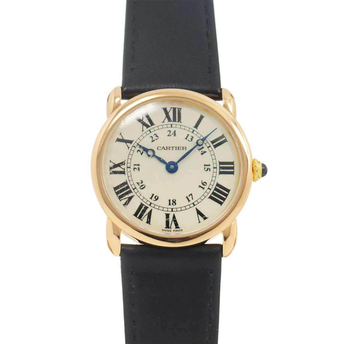 Montre femme d'occasion Cartier Ronde Louis SM W6800151, ivoire K18PG, or rose, quartz 
