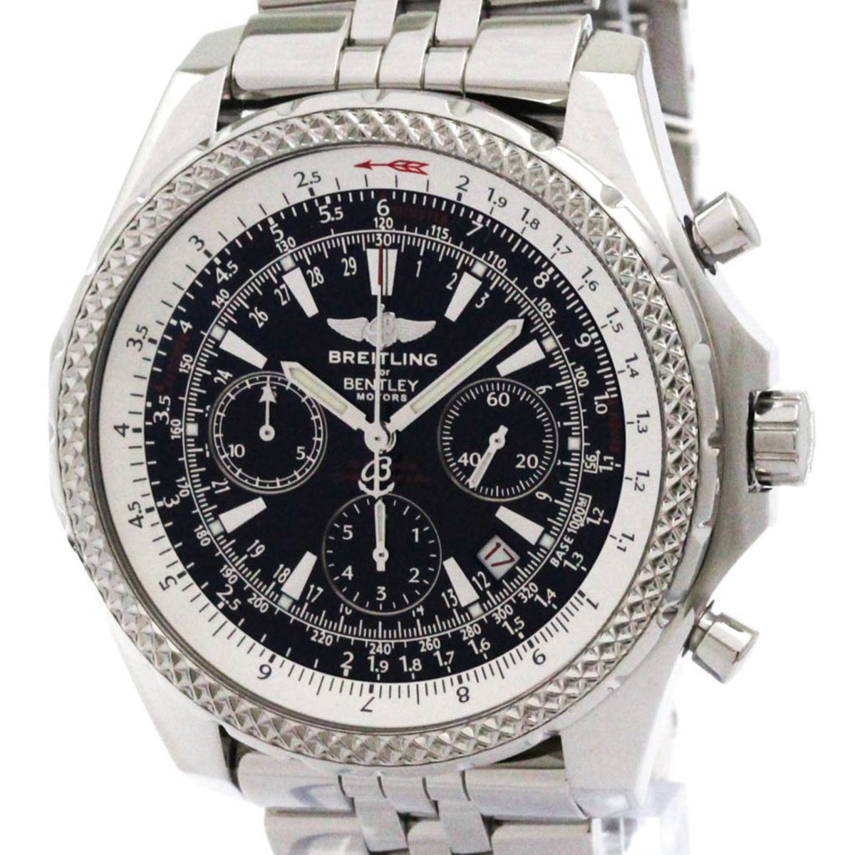 Pre-Owned BREITLING Bentley Motors Steel Automatic Mens Watch A25362 Polished