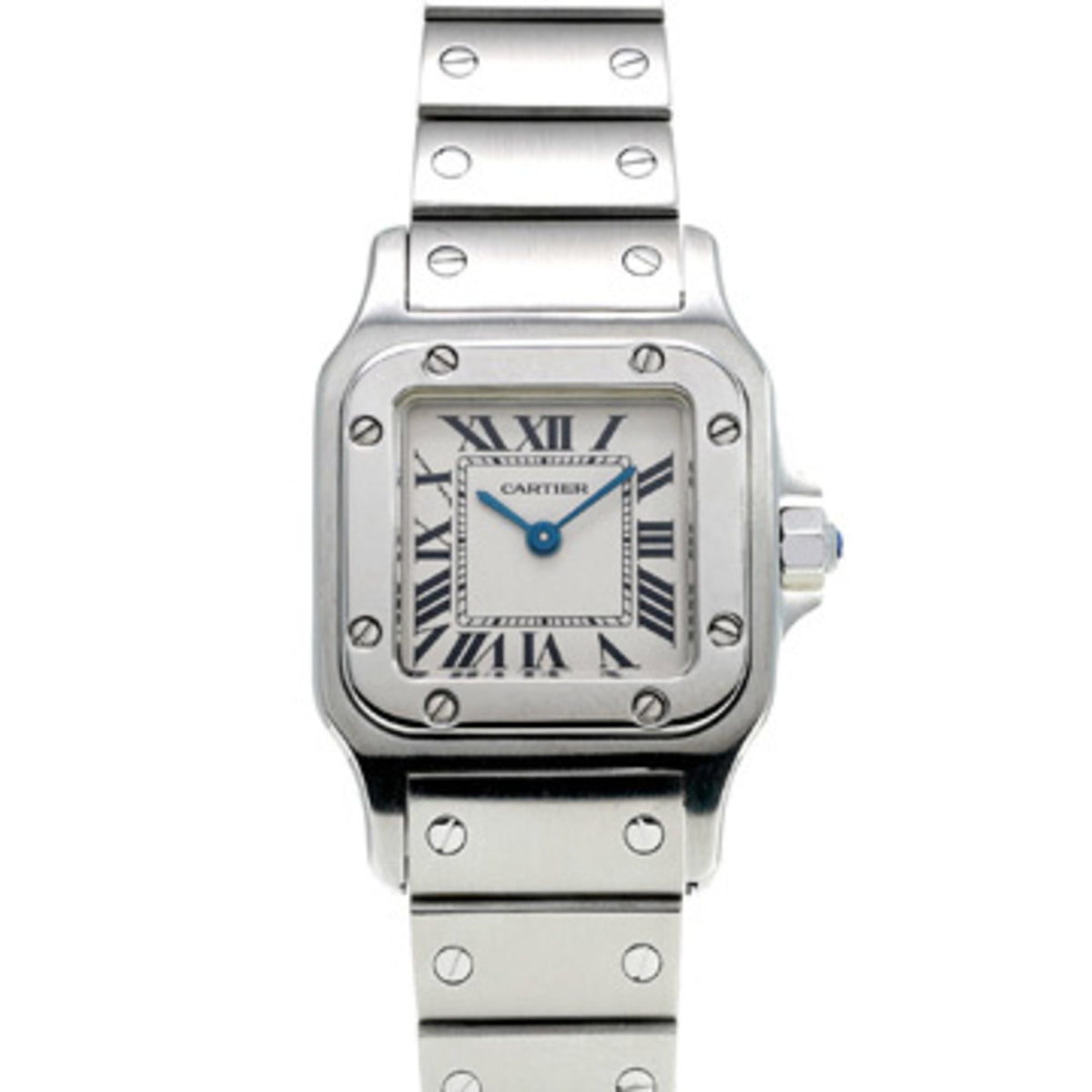 Pre-Owned Cartier Santos Galbee SM W20056D6 White Women's Quartz Watch (Pre-owned) - Ginzo