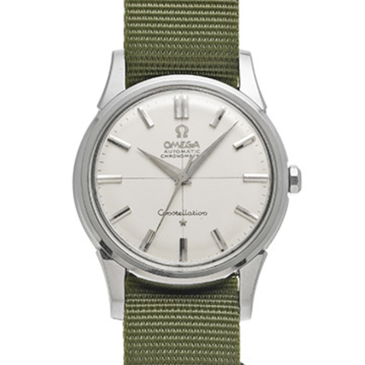 Pre-Owned Omega Constellation Chronometer Antique 14381 11SC Silver Men's Watch Automatic